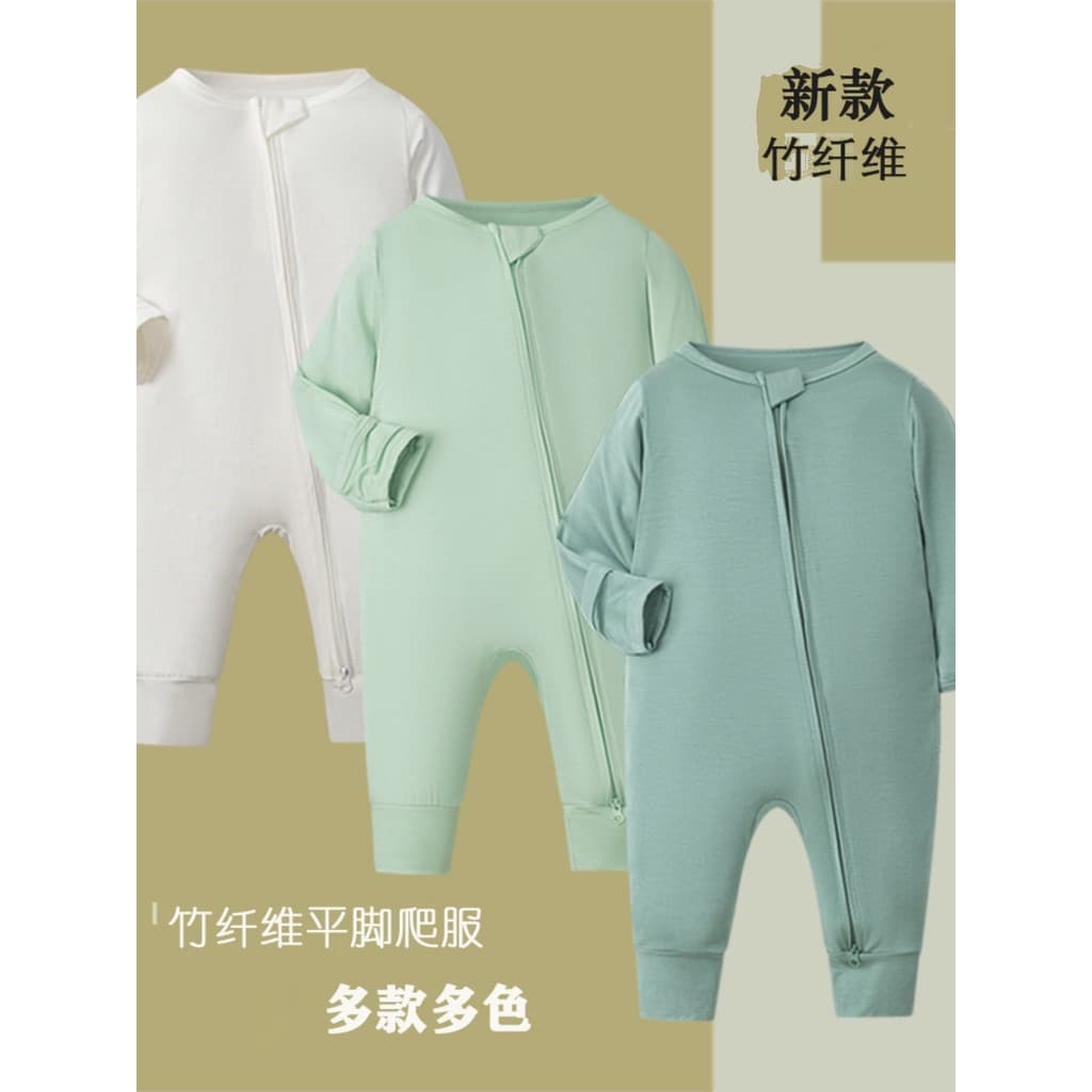 Lote quente comércio exterior roupas de bebê roupas de bebê de fibra de bambu roupas de bebê recém-nascido macacão de pé