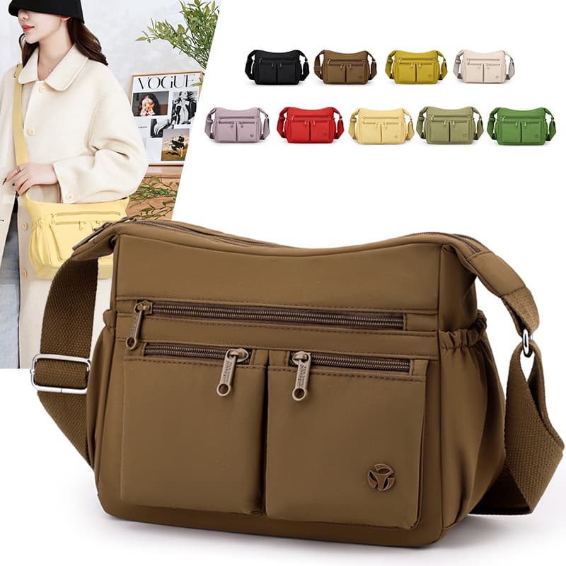 Casual estilo simples senhoras saco do mensageiro Multi-camada leve grande capacidade bolsa de ombro 2026 novo estilo mã