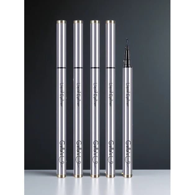 Gellas pequeno tubo de prata delineador Ultra-fino de longa duração à prova dwaterproof água não-manchas delineador Gel