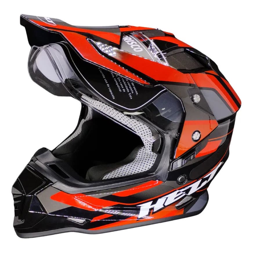 Capacete Cross Tamanho 60 Helt Vision Glass Flux