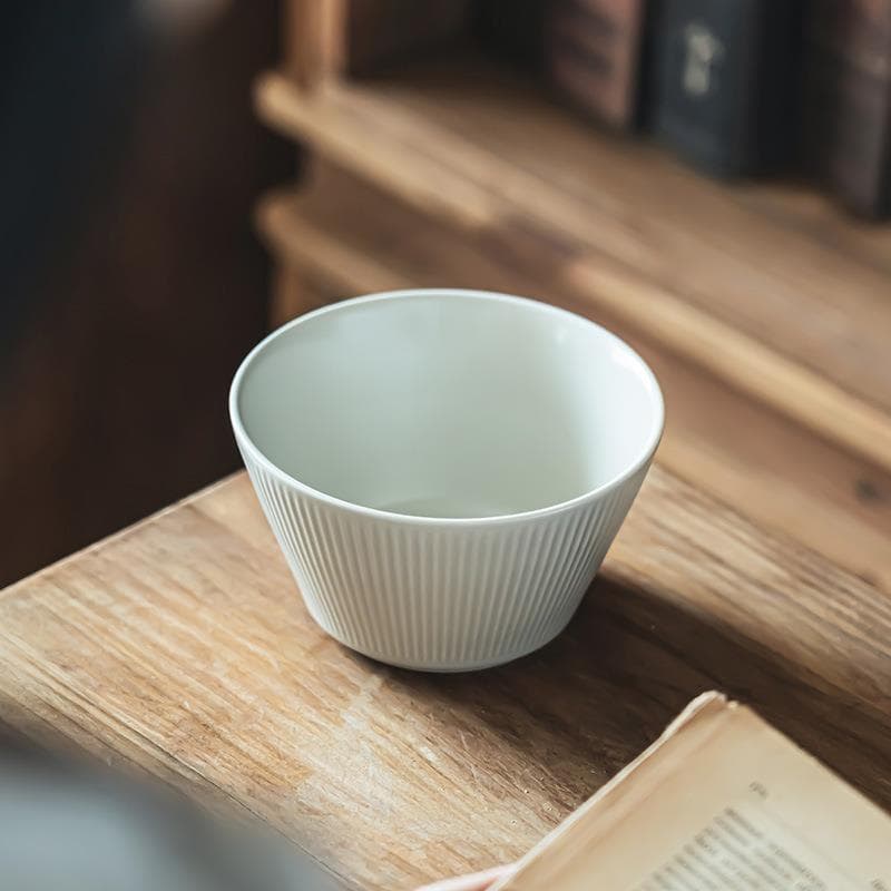 Tigela de arroz em relevo Vertical estilo retrô nórdico, tigela de Congee de alta qualidade para uso doméstico, tigela p