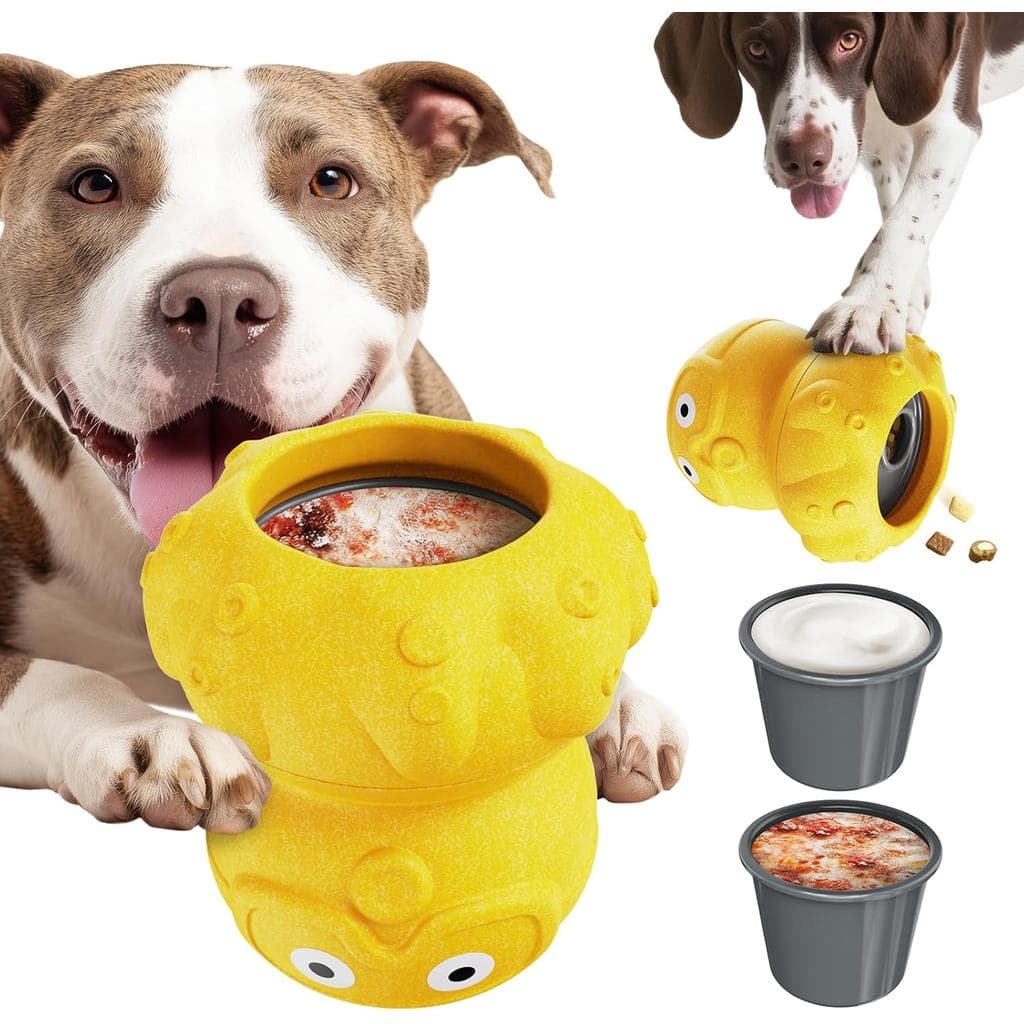 Brinquedos Interativos para Cães com Mordida Forte, Brinquedo Indestrutível para Manter Seu Filhote Ocupado, Bola Intera