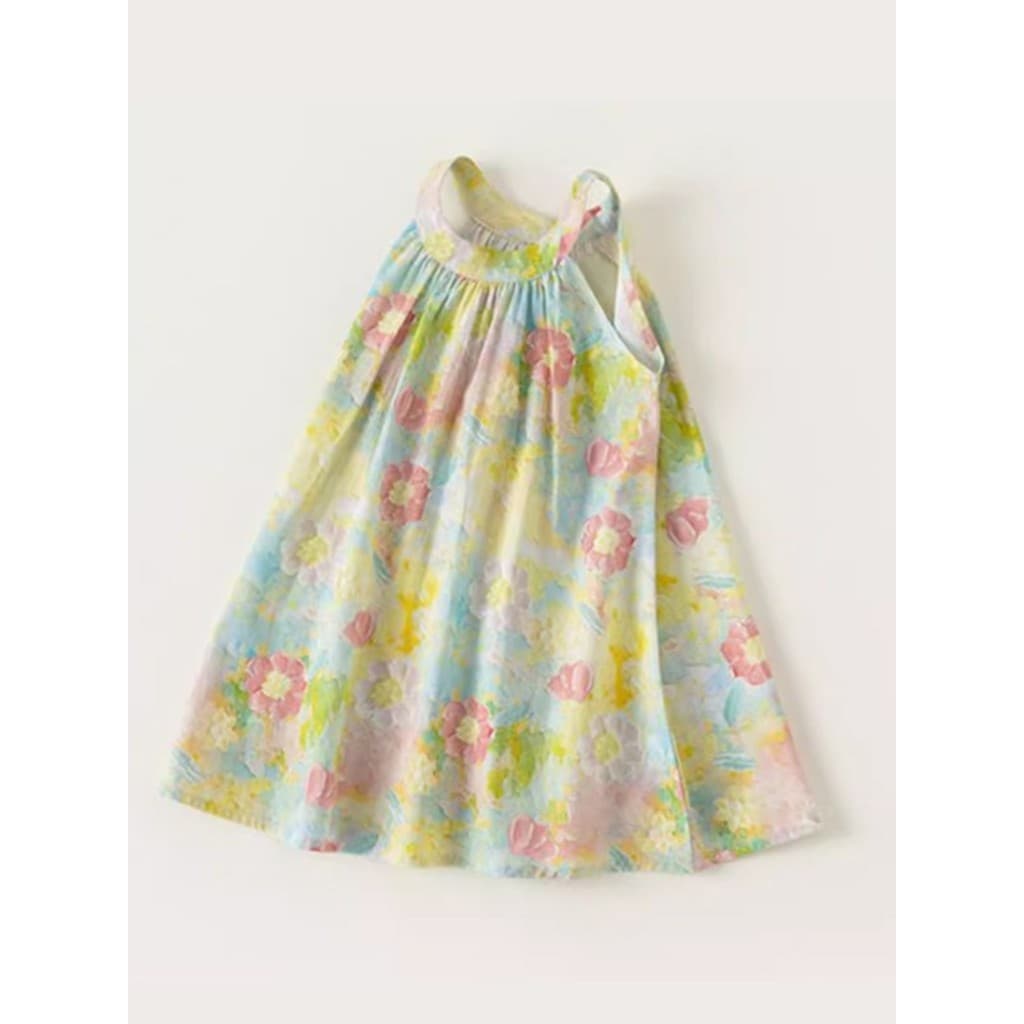 Alfaiate academia TS12 meninas Halter pescoço sem mangas vestido crianças saia estilingue alfaiataria roupas modelo dese