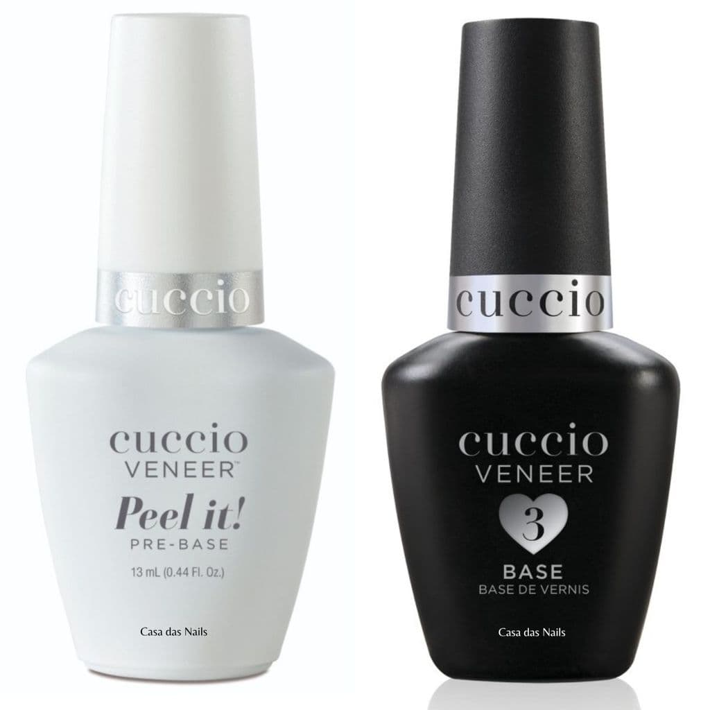 Kit Pré-base Peel It Veneer + Base Passo 3 Veneer Cuccio - 13ml