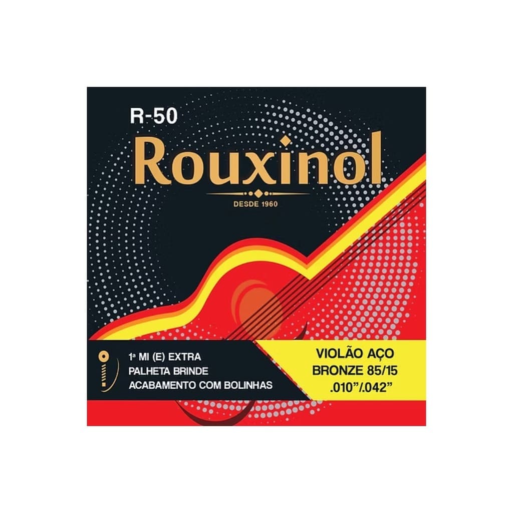 Encordoamento Violão R-50 Aço 010 Inox Bolinha Rouxinol
