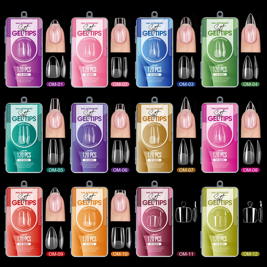 {Europe and America}Transparent semi-matte full-cover ultra-thin seamless nail extensions, no need for filing120Fake nai