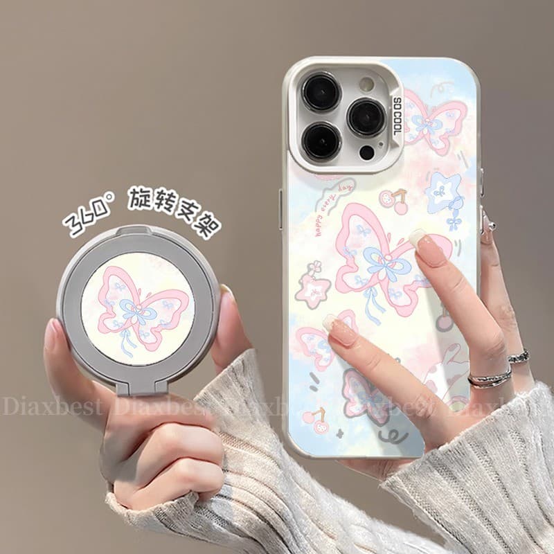 Borboleta gradiente adequada para capa de telefone oppoa97 5g novo estilo a96 giratório A93S suporte a72 fosco a58 cor p