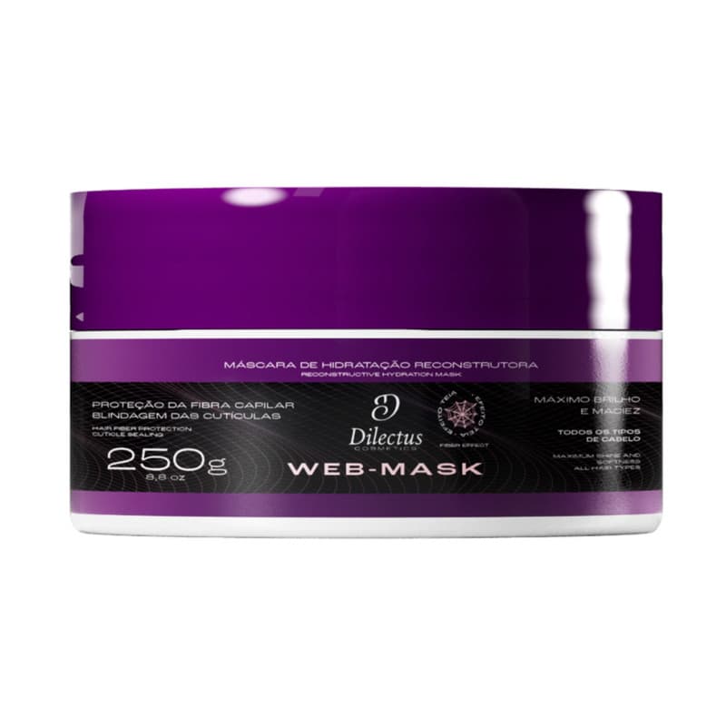 Máscara de Hidratação Reconstrutora Web Mask Efeito Teia 250g Dilectus - Reconstrução Profunda