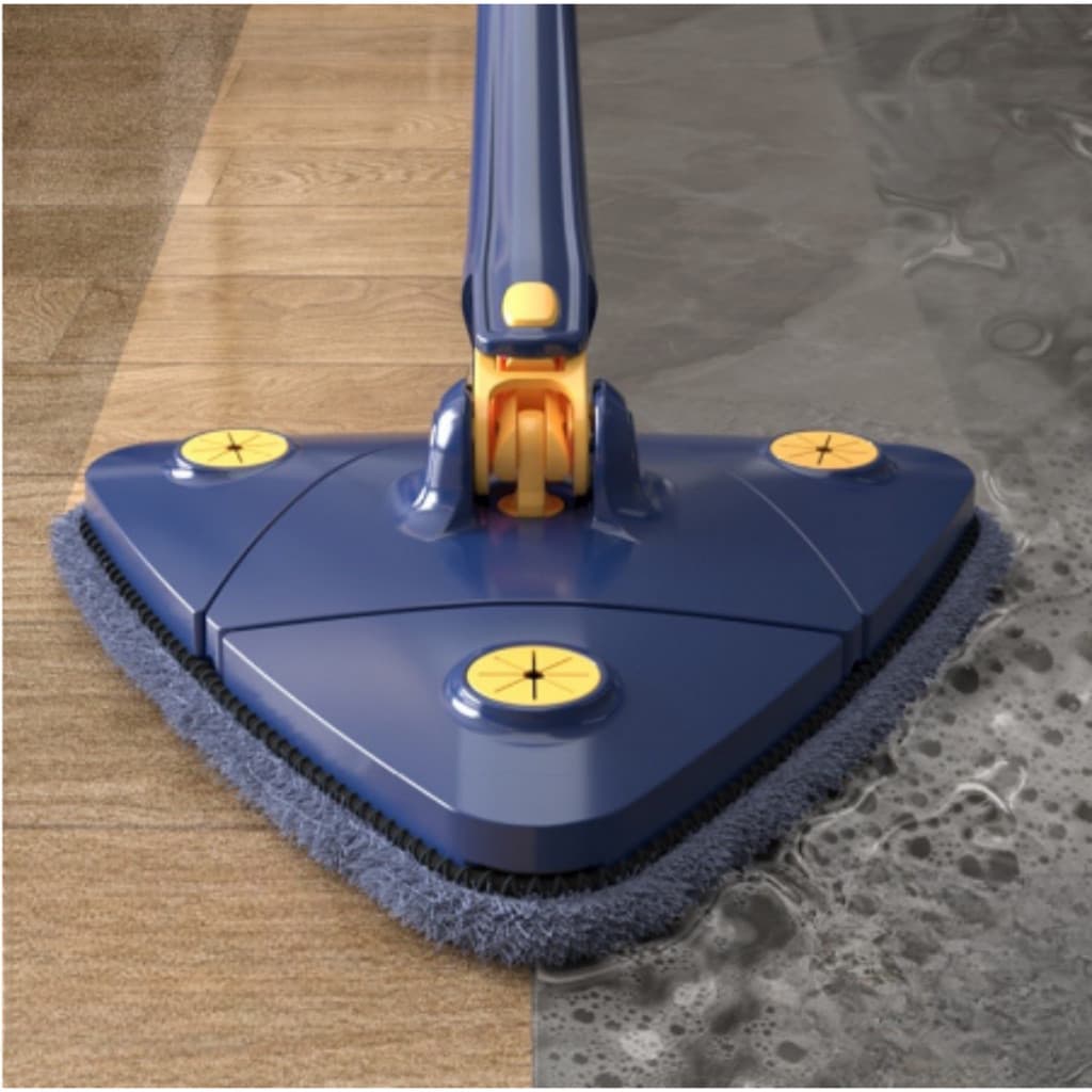 Mop Esfregão Triangular 360° Microfibra Velcro Limpa Cantos Rodapés Escadas Móveis Casa