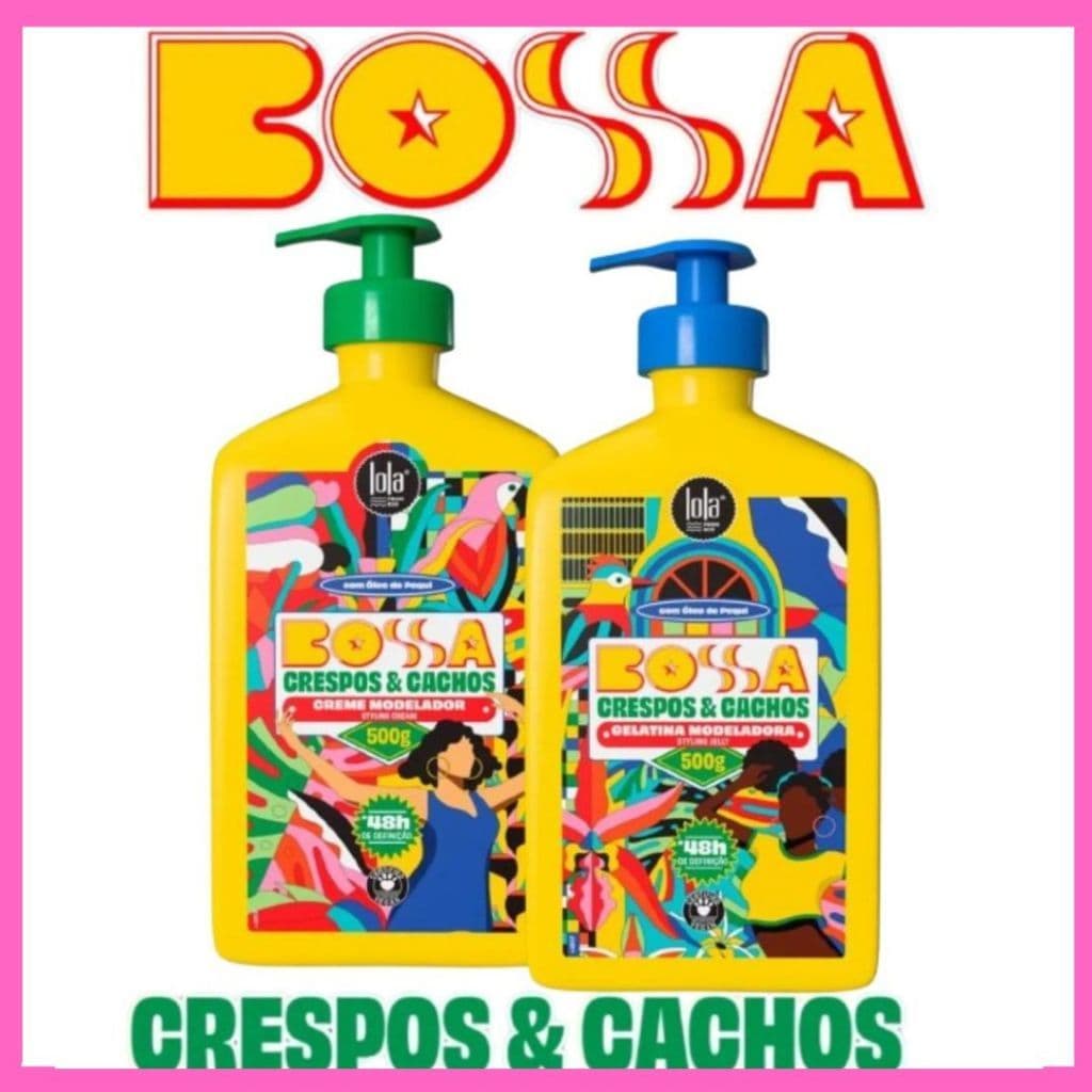 Linha Bossa Crespo & Cachos Lola Cosmetics - Creme Modelador 500g + Gelatina 500g