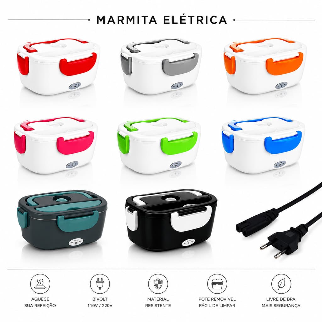 Marmita Elétrica Aquecedor Portátil Bivolt