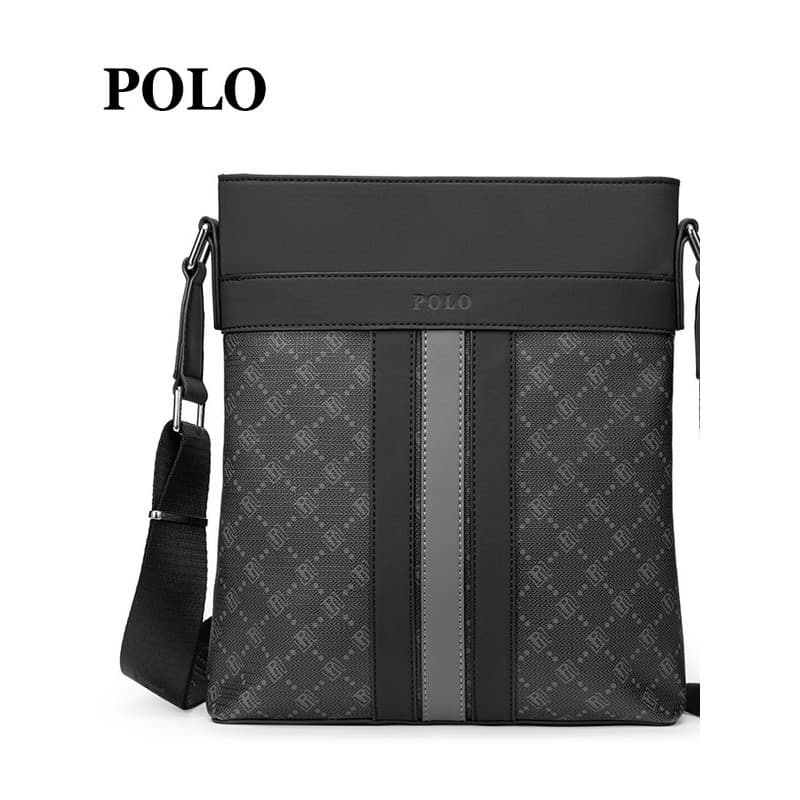 Polo bolsa de ombro negócios estilo Vertical PVC novo estilo bolsa mensageiro masculina viagem de negócios simples grand