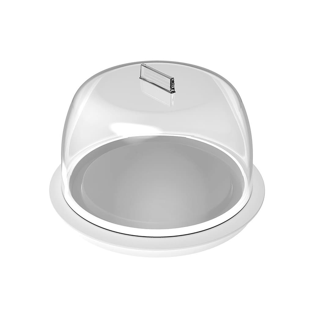 Queijeira Porta Queijo de Acrílico com tampa 16cm Branco