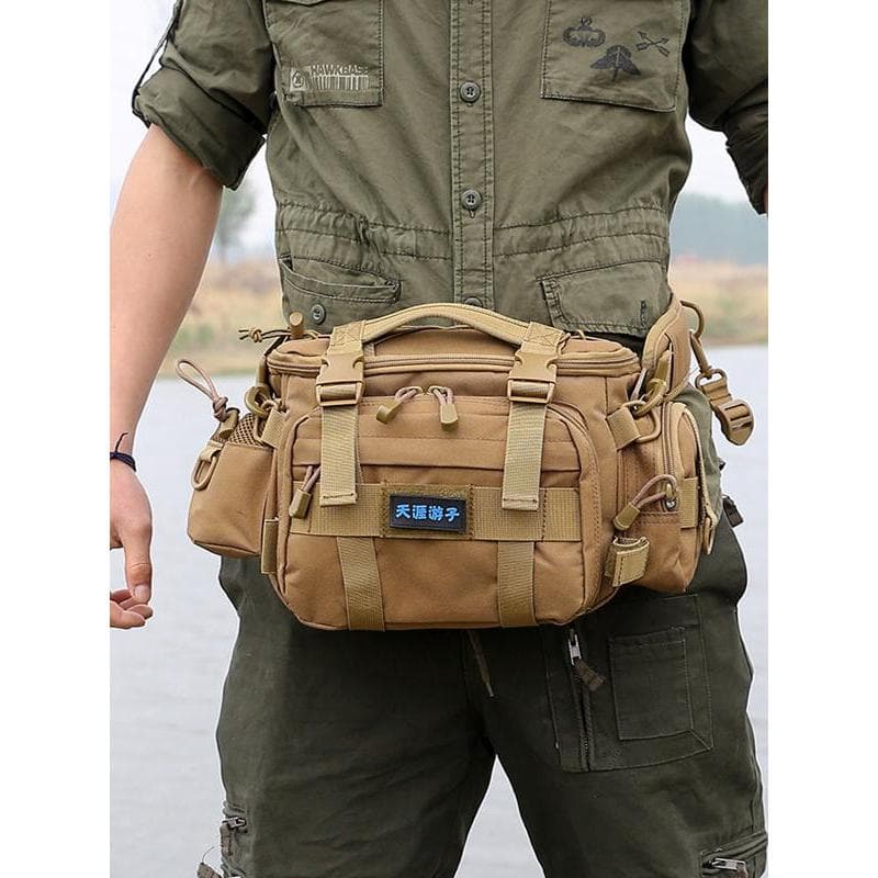 Saco de isca pesca em rocha mensageiro de um ombro multifuncional saco de cintura à prova dwaterproof água vara pode pen