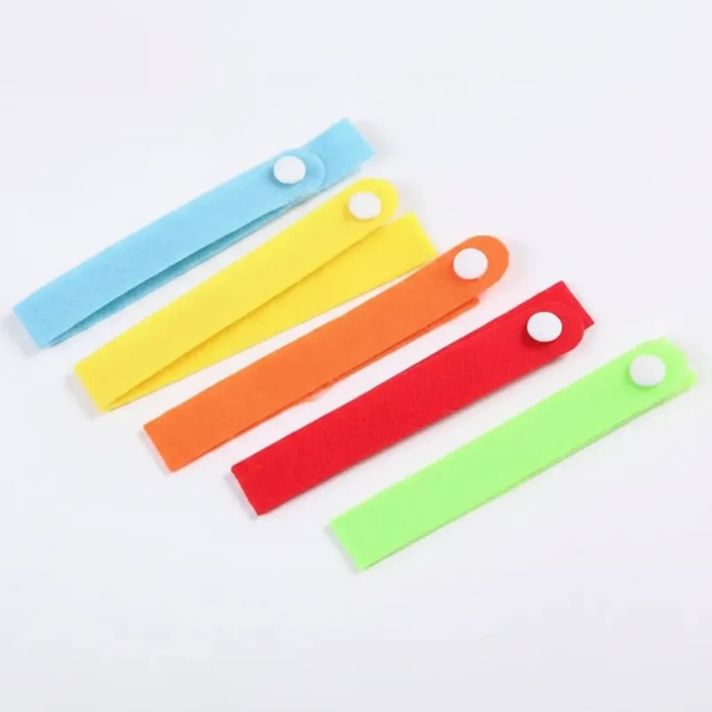 Kit 2 Pulseiras Repelente Coloridas Proteção Ajustável