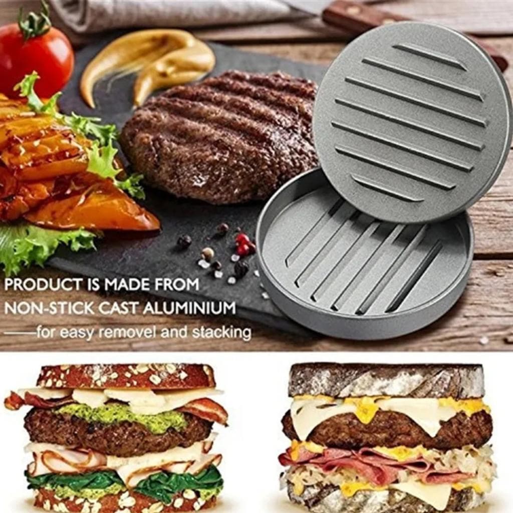Melhor venda Formas para Hambúrguer 12cm Kit com 2 ou 3 peças Prensa manual para fazer em casa