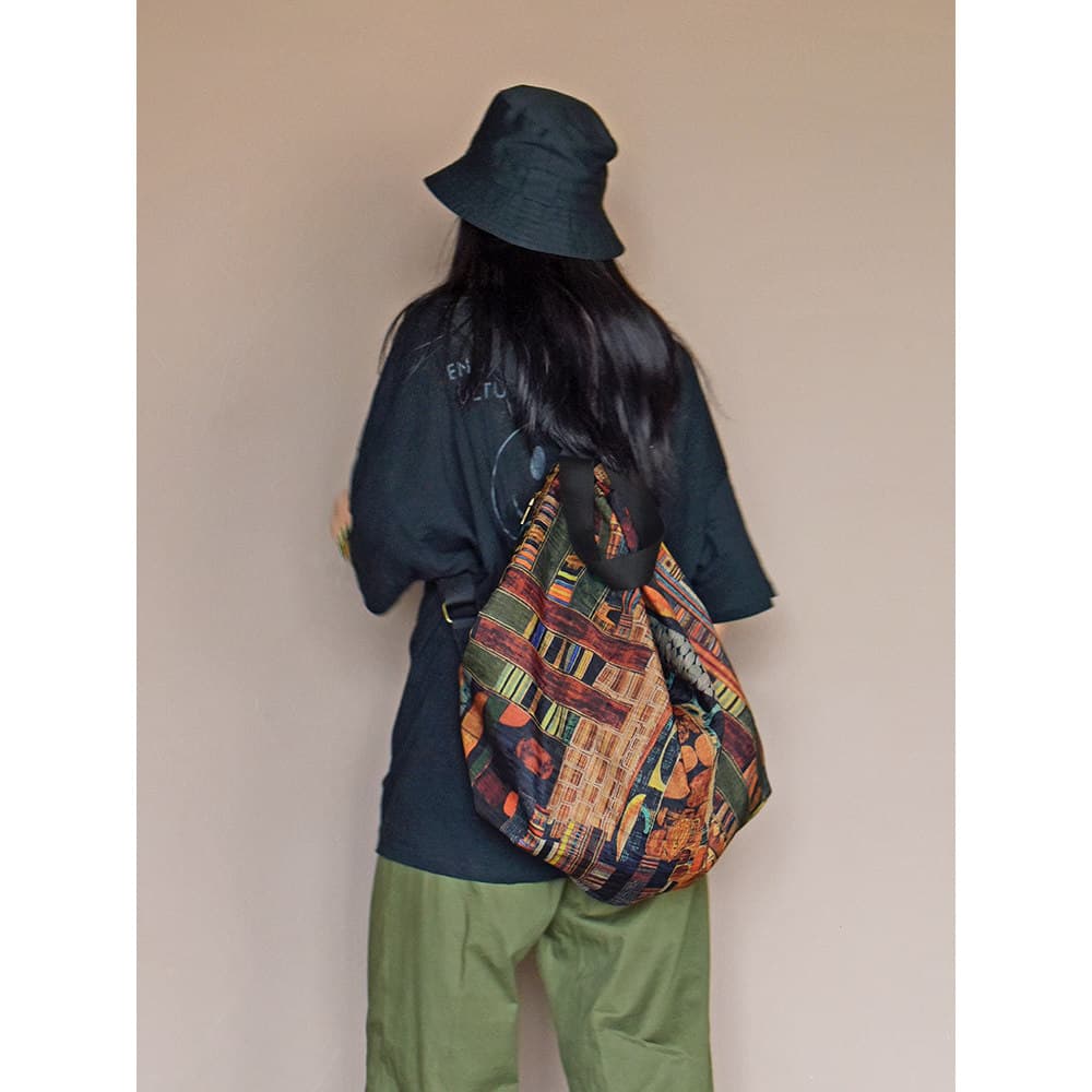 Chengxin moda feminina Retro impresso Ultra-leve mochila feminina de grande capacidade viagem lazer dupla utilização moc