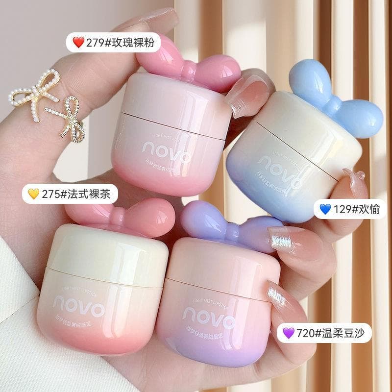 NOVO batom cheio fosco veludo lábio esmalte cor Nude batom feminino estilo estudante barato pasta de feijão cor brilho l