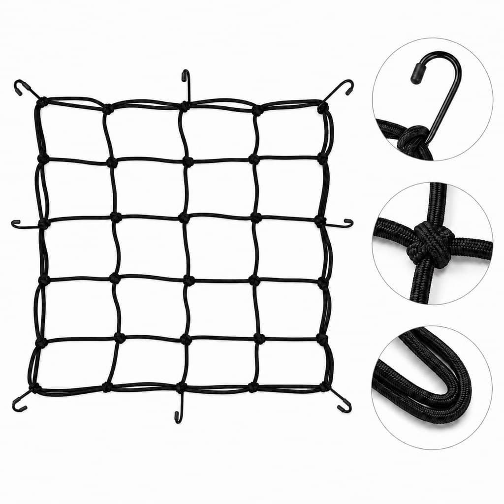 Kit 08/06/04/02 Redinha para Moto Aranha Elástica para Prender Mochila Baú Bagageiro Cores Sortidas