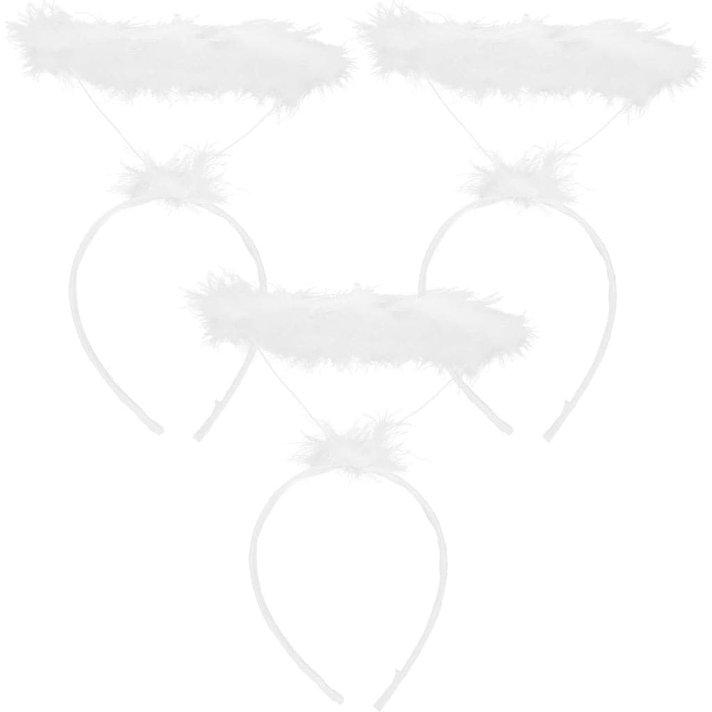 Tiara BESTYASH 3 Peças Tiara de Anjo com Halo em Tecido Branco Acessórios de Fantasia para Festas, Casamentos, Halloween