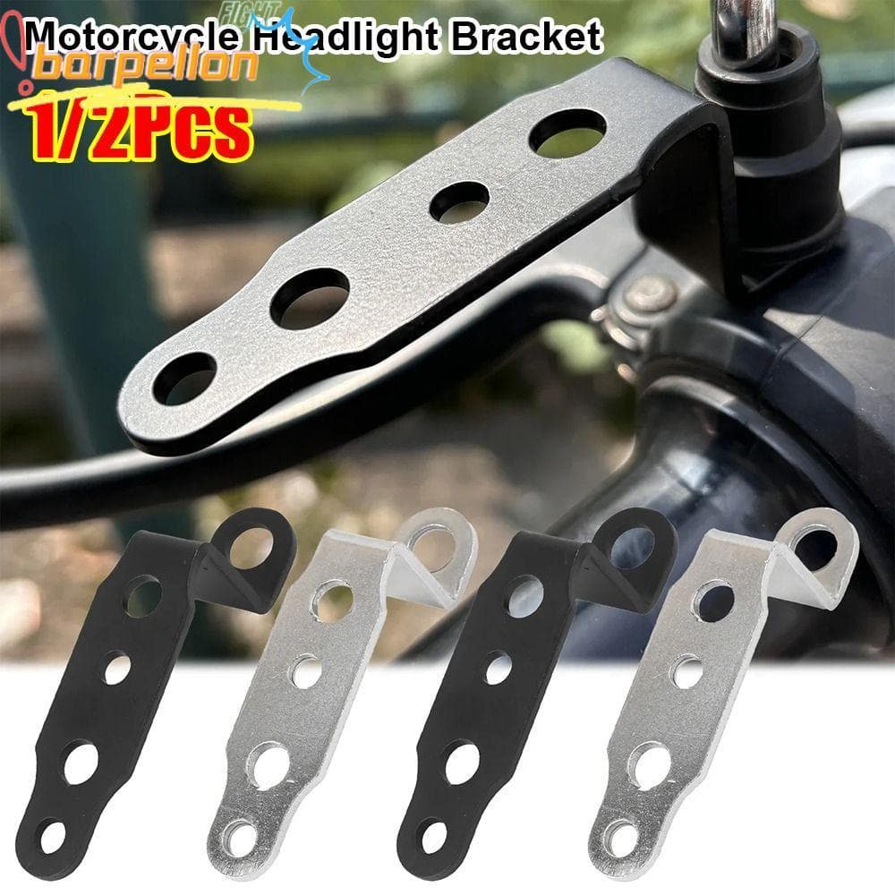 BARPELLON 1/2Pcs Suporte De Luz Principal , Farol De Motocicletas De Aço Inoxidável Multiuso , Preto E Prateado