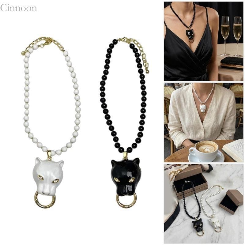 CINN Pérolas Colar Cabeça Pingente Clavícula Corrente Jóias Luxo Feminino