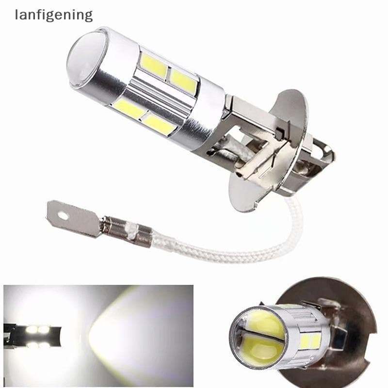 2 Pcs H1 H3 6000K Lâmpadas LED Brancas Para Carro 10-SMD 5630 Luz De Nevoeiro DRL Lâmpada Automática