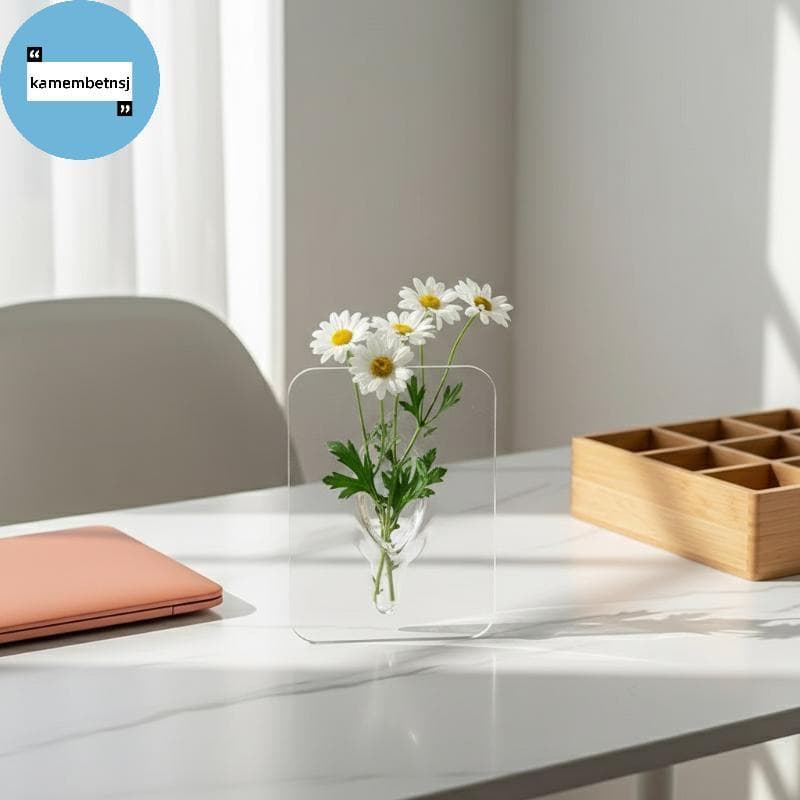 Vaso De Flores Com Moldura KAM-Acrílico Transparente Para , Vasos De Arte Modernos Decoração BR