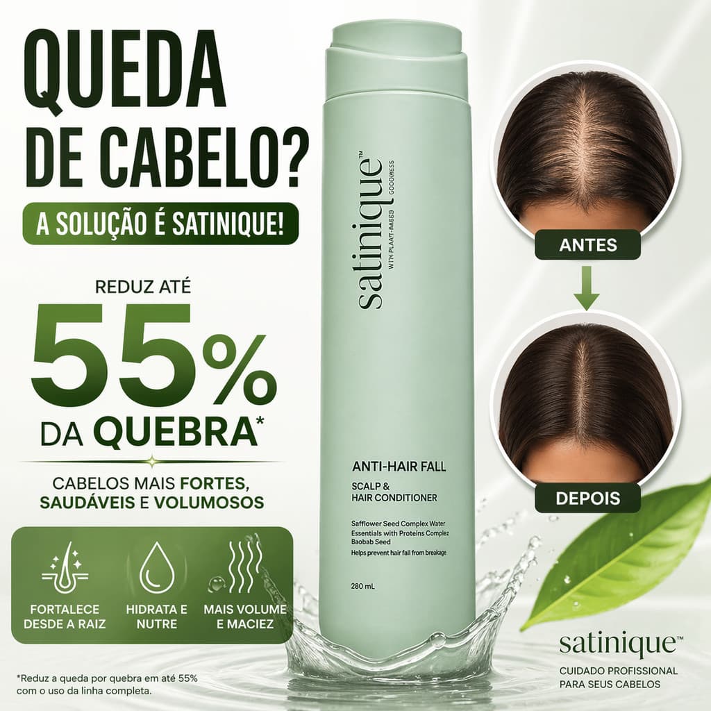 Condicionador Anti-Queda de Cabelo Amway Satinique Importado