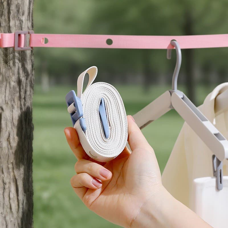[Xinzao] Varal Portátil para Viagens ao Ar Livre, Resistente ao Vento, Antiderrapante, Ajustável, para Viagens de Negóci