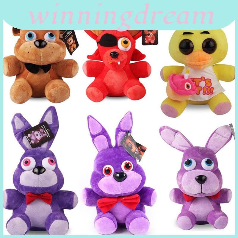 Five Nights At Freddys Foxy Chica Bonnie Golden Freddy Brinquedo De Pelúcia Presente Macio 1825 Cm