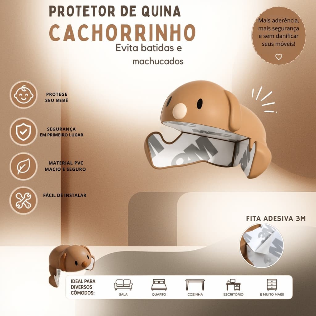 Protetor de Quina Bichinho Para Mesa e Móveis Infantil Segurança Bebê