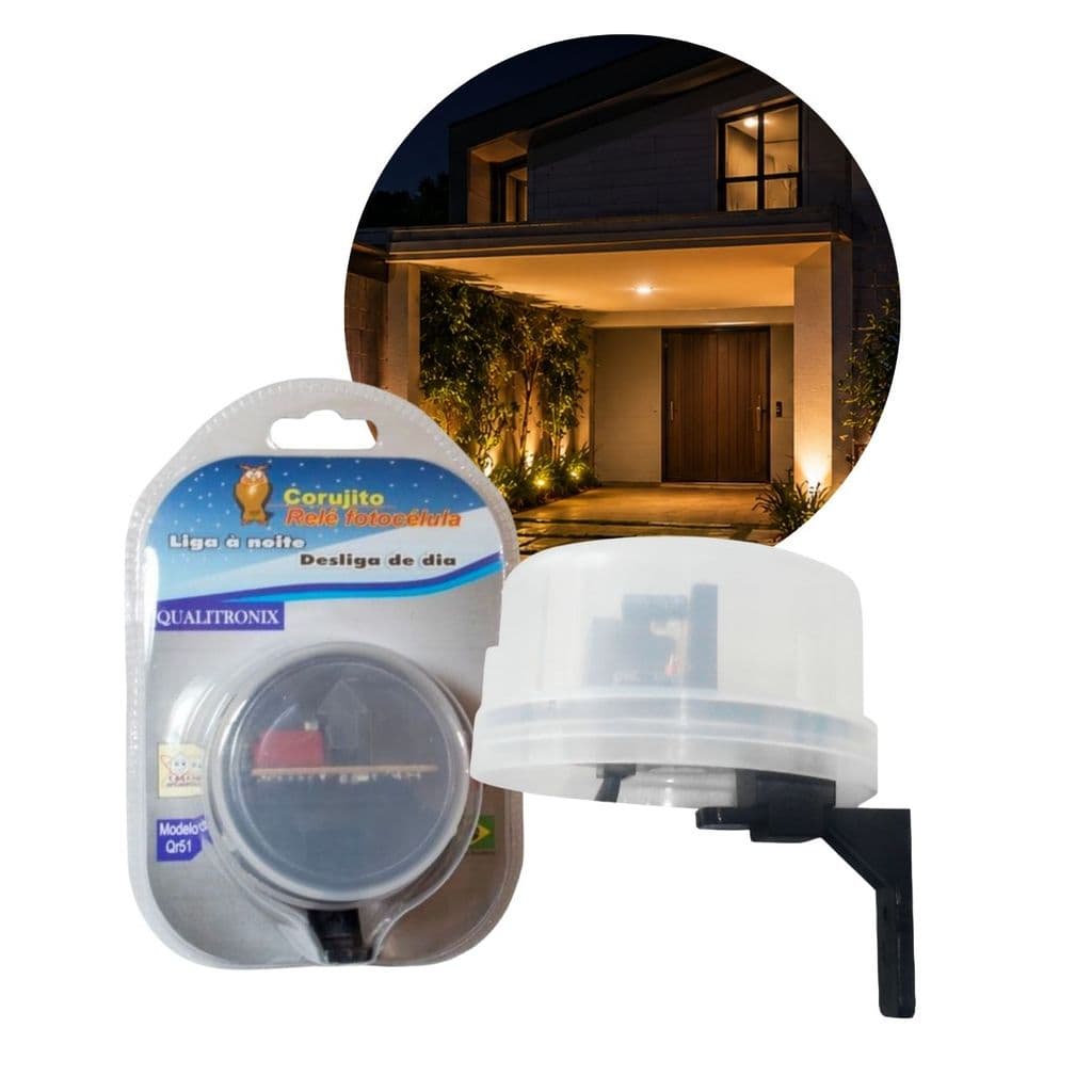 Relé Fotocélula com Base Corujito Qr51 Qualitronix