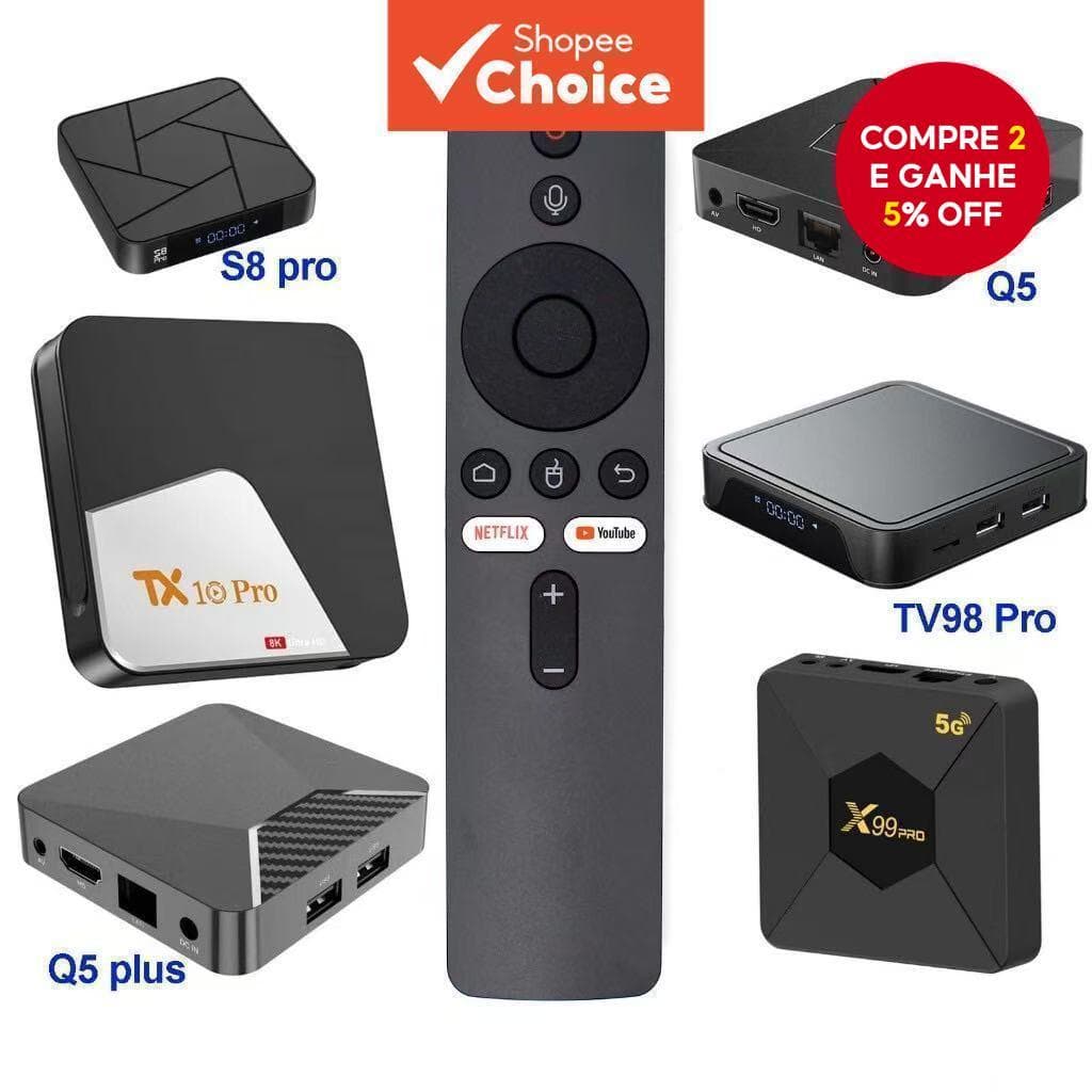 Android TV Box Controle Remoto Para X99 Pro Q5 PLUS TX10 TV98 S8 iATV Z6 Interruptor De Substituição Universal