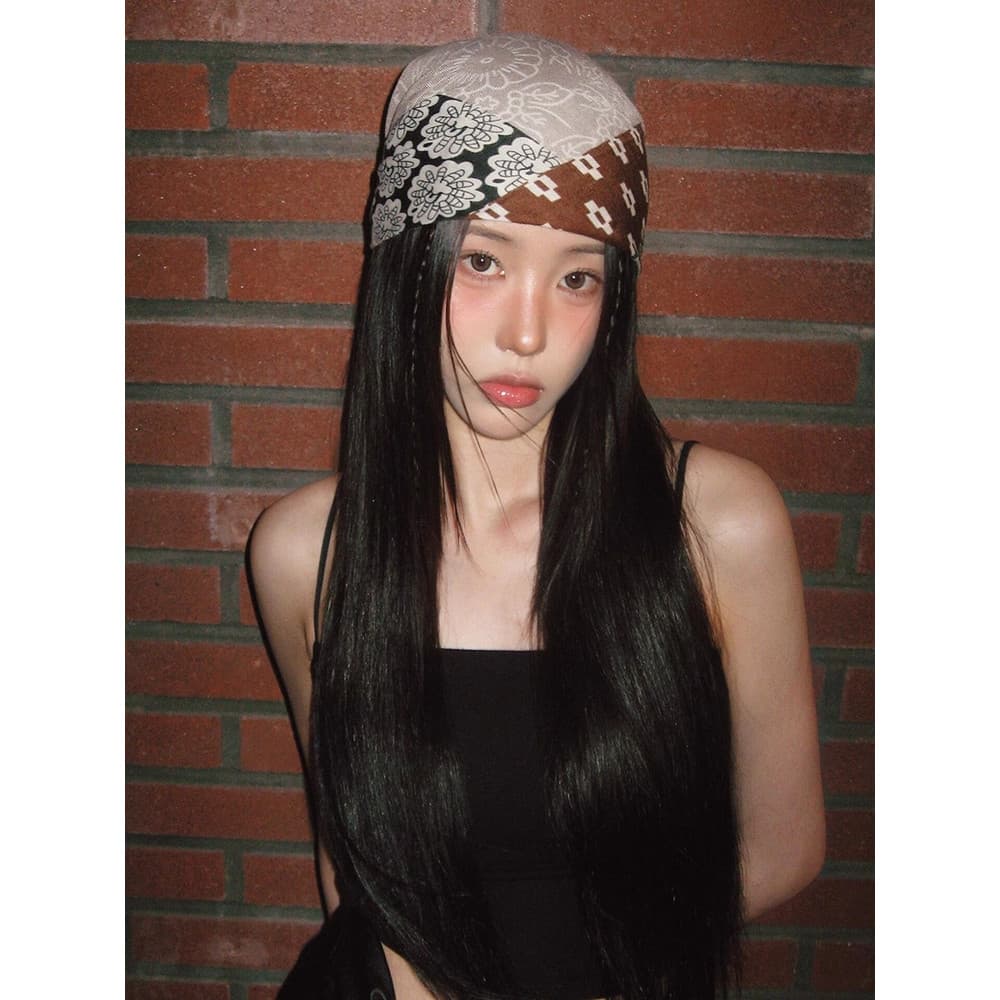 Americano Retro impresso lenço feminino Millennium quente menina y2k cabeça boné único na moda Hip-Hop lenço quadrado ac