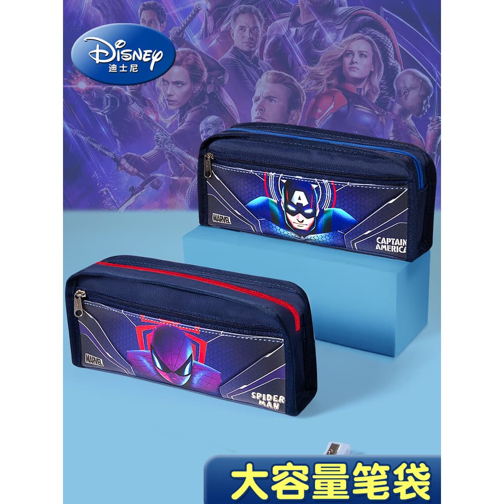 Estojo Disney Disney Capitão América Alunos do ensino fundamental Bolsa de papelaria de desenho animado Estojo infantil