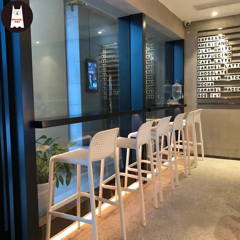 Cadeira de bar de Designer nórdico, luz moderna, luxo, simples, banco alto, influenciador, café, leite, loja de chá, cad