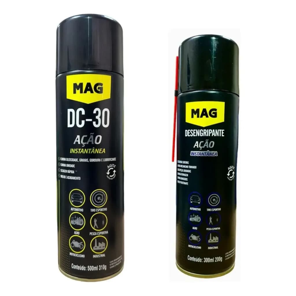 Kit Lubrificação E Proteção Mag Dc-30 + Desengripante