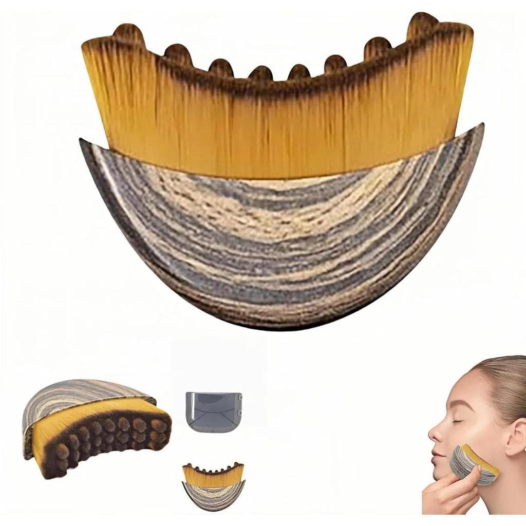 Escova de Contorno Facial Linfático, Conjunto de Escovas Linfáticas – 1 Escova com Caixa, Escova de Contorno Facial para