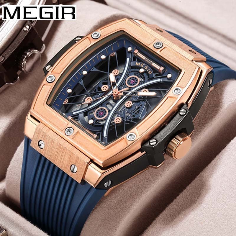Novo produto megir megir relógio Tik Tok moda de venda quente quadrado luminoso relógio esportivo 8109