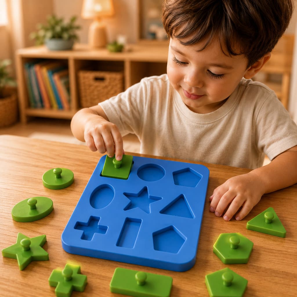 Brinquedo Educativo Encaixe de Formas Geométricas Infantil Coordenação Motora e Desenvolvimento Cognitivo