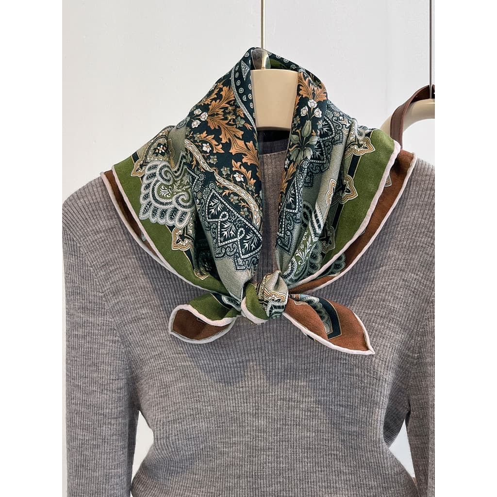 Lenço de seda de lã de seda senhoras gravata pescoço high-End Cashmere pequeno lenço quadrado fino pescoço proteção esti