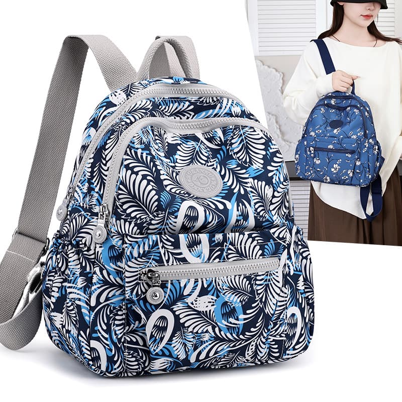 2025 novo estilo moda náilon pano mochila feminina grande capacidade mochila de viagem Casual All-Match mãe pequena moch