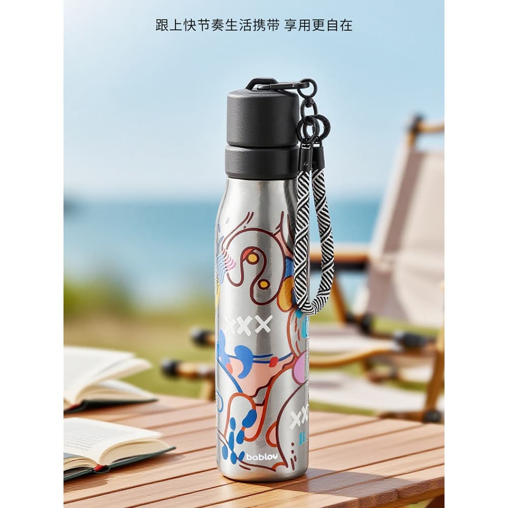 Copo térmico de titânio puro masculino feminino high-end presente copo de água do carro ciclismo ao ar livre portátil hi
