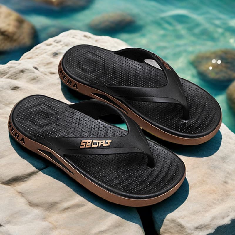 Chinelos masculinos verão exterior Wear antiderrapante 2026 novo estilo tala High-End praia beira-mar água molhada flip-