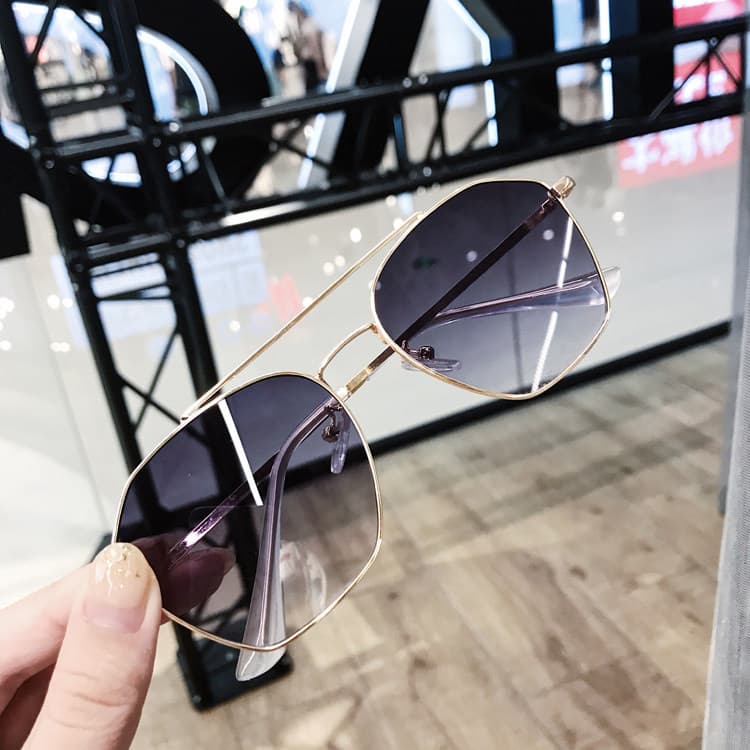 2021 novo estilo poligonal quadrado influenciador óculos de sol das mulheres dos homens na moda condução Retro Irregular