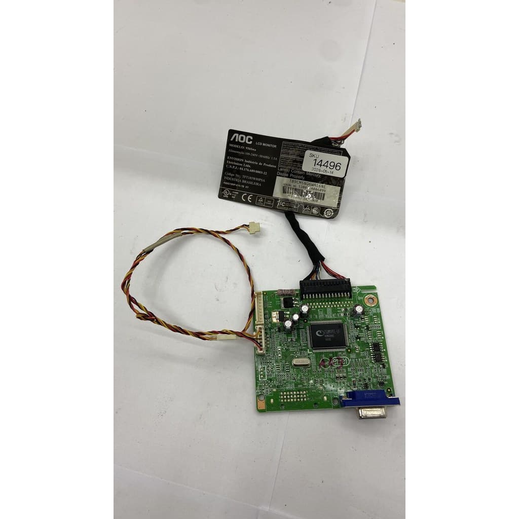 PLACA CONTROLADORA MAIN BOARD MONITOR AOC 936SWA 18.5 POL - SKU 14496