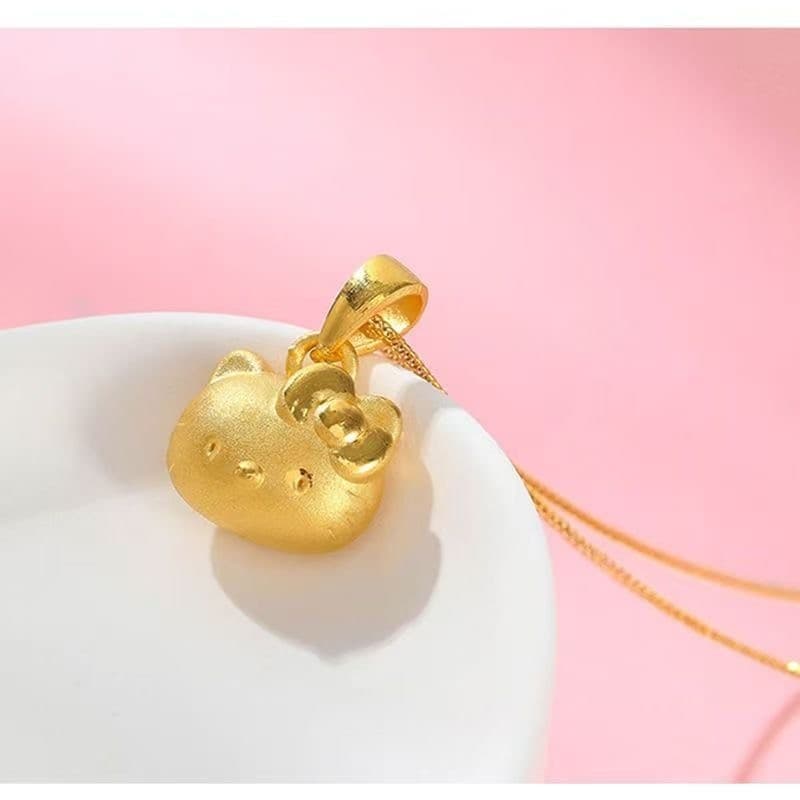 Xinjiang Armazém HelloKitty Colar de gato Hello Kitty Pingente Corrente de clavícula Enviar presente de aniversário para