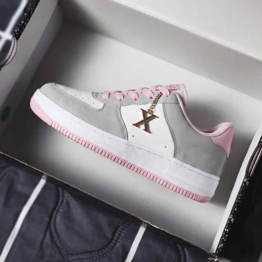 Tênis ᒪ  ✓  Premium Feminino Casual Branco Rosa Confortável Leve Moda 2026