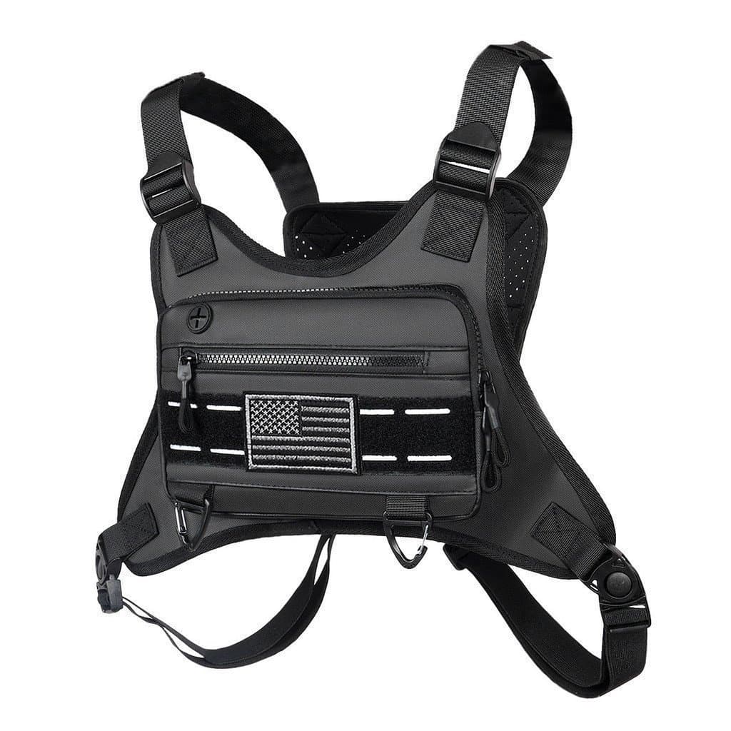 Peito Esportivo Respirável Bolsa Colete De Corrida Frontal Reflexivo Resistente À Água Para Homens